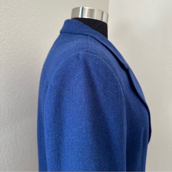 Vintage Austin Hill Navy Blue Wool Blend Single Button Size 10 Blazer - Picture 6 of 12